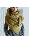 Susenstone Écharpe Femme Hiver Avec Bouton Vintage Foulards ÉLéGant Couleur Unie ÉCharpe Chaud Coton RéTro Automne Hiver Doux