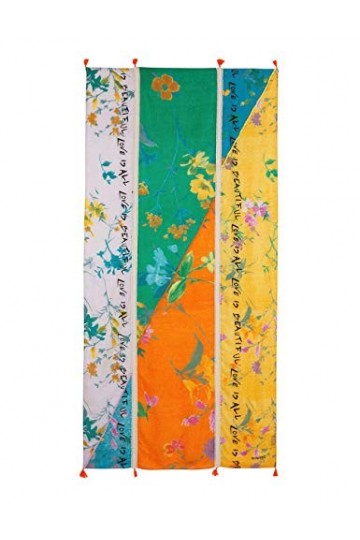 Desigual Foul_Patch Love Echarpe, Orange Apricot Orange 7053 , Unique Taille Fabricant: U Femme