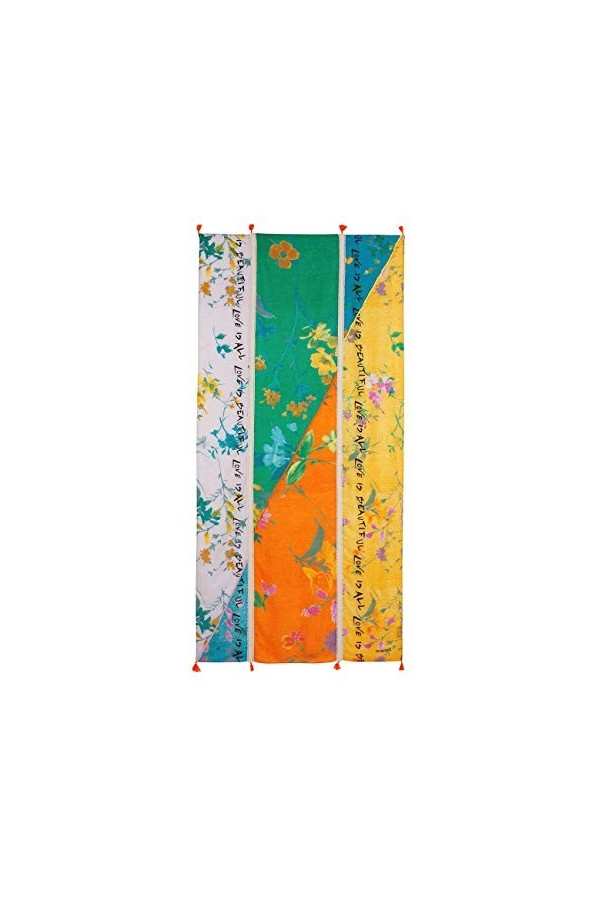 Desigual Foul_Patch Love Echarpe, Orange Apricot Orange 7053 , Unique Taille Fabricant: U Femme