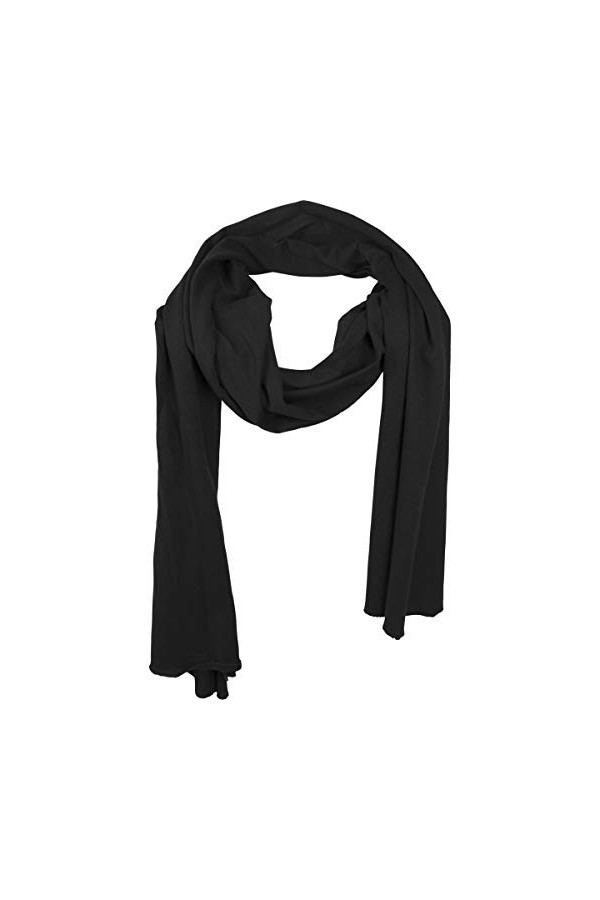 Build Your Brand Jersey Scarf Echarpe, Black, Taille Unique Unisexe Adulte
