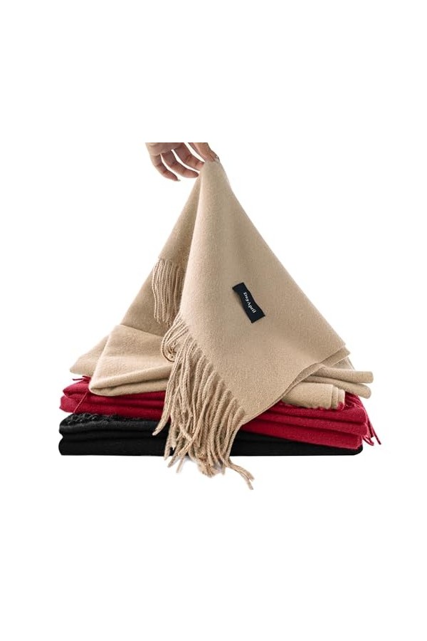 xiaowanwan Echarpe Femme,Echarpes Chaude Hiver,Echarpe Chale Longue,Grande Écharpe Douce 200cm*70cm Noir 