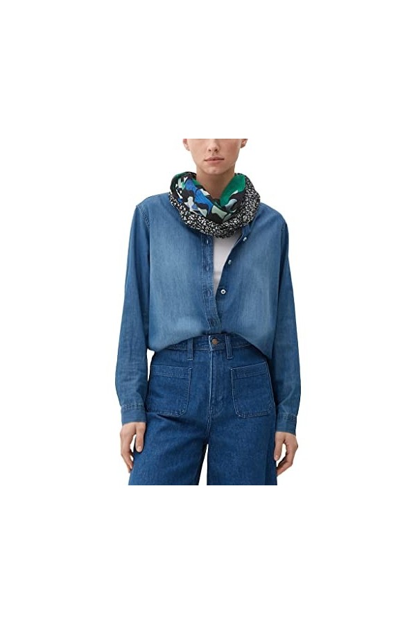 s.Oliver 2130057 Écharpe Loop, Multicolore | Noir 99D6, 1 Femme