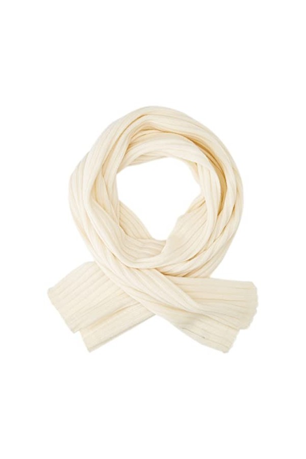 United Colors of Benetton ÉCHARPE TRICOTÉE 1244DU00C, Blanc crème 000 , OS Femme