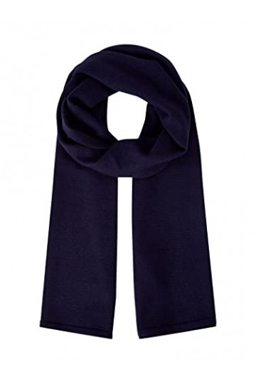 TOM TAILOR 1032638 Écharpe en Tricot Basique Femme ,30025 - Navy Midnight Blue ,ONESIZE