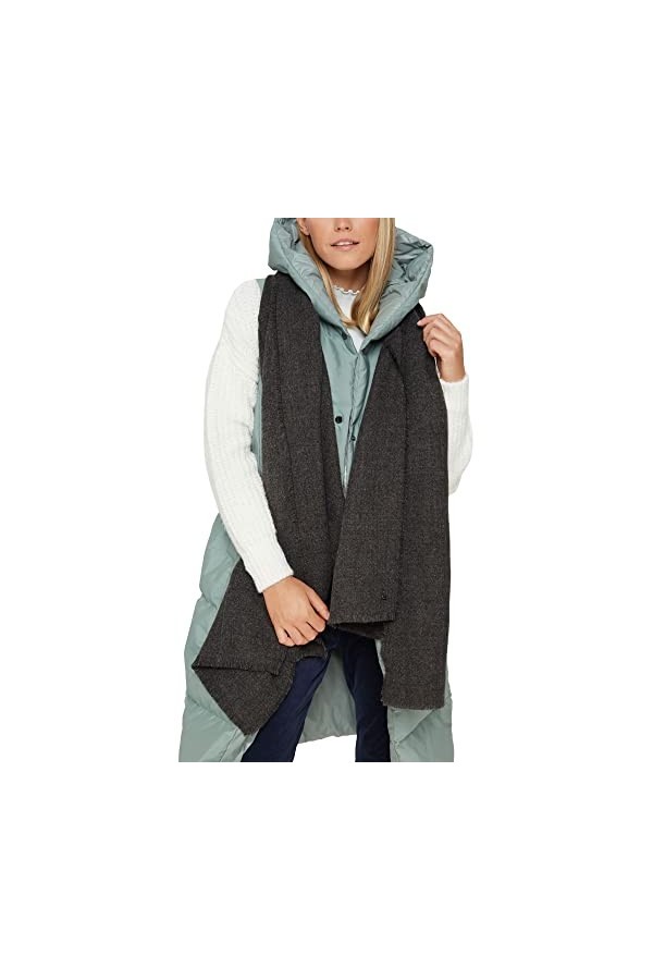 Esprit Accessoires 101EA1Q302 charpe Tendance, 010/anthracite, Taille Unique Femme