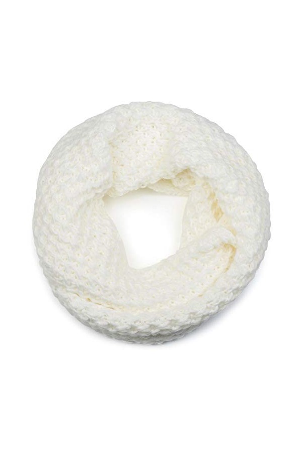 styleBREAKER Écharpe loop en maille avec un motif tricoté épais, foulard tube en maille grossière unie, unisexe 01018157, cou