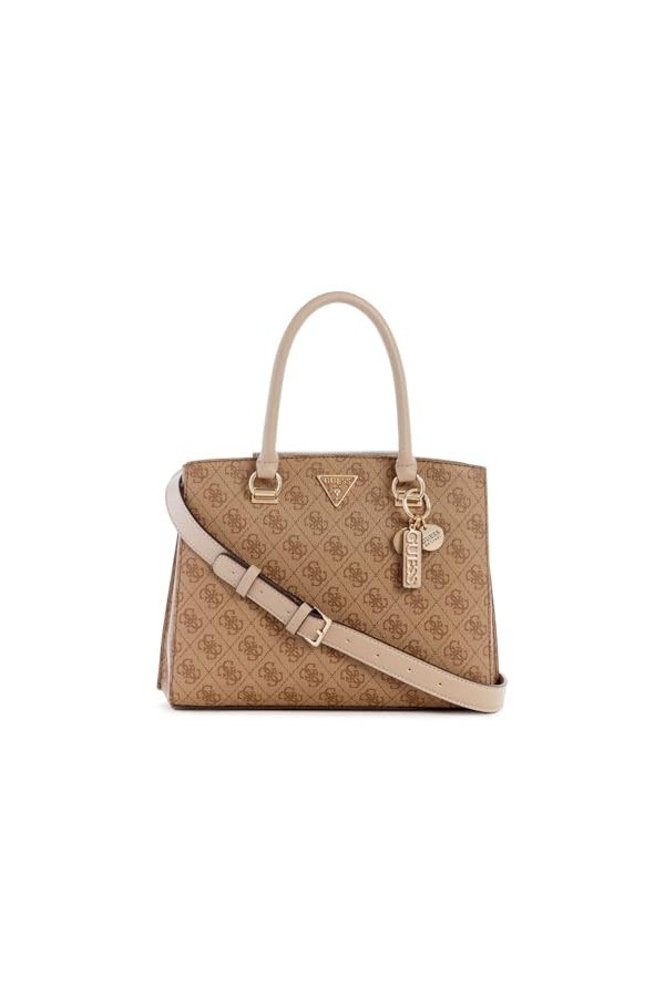 Guess Noelle, Sac Femme, Lait Logo/Marron, Taille Unique