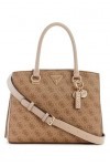 Guess Noelle, Sac Femme, Lait Logo/Marron, Taille Unique