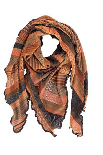 Invero, Kyra Foulard triangulaire en laine mérinos 100 % laine, Henné, Taille Unique