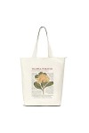 Lidxfeo Sac Tote Bag Ecologique Grand, Sacs de Courses pour Femme, Sac Cabas Toile en Coton, Sac en Tissu avec Fermeture Ecla