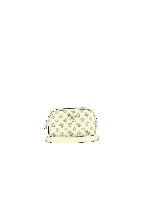 GUESS Noelle Crossbody Cam, Sac à Main Femme, Logo Cream