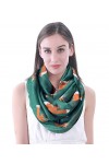 Lina & Lily écharpe tube imprimé renard Vert sarcelle 