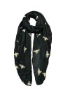 Foulard à paillettes en forme dabeilles - Noir - Taille Unique