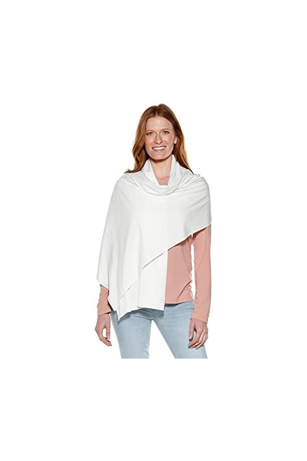 Coolibar Sanibel Châle de plage UPF 50+ pour femme Protection solaire, blanc, taille unique