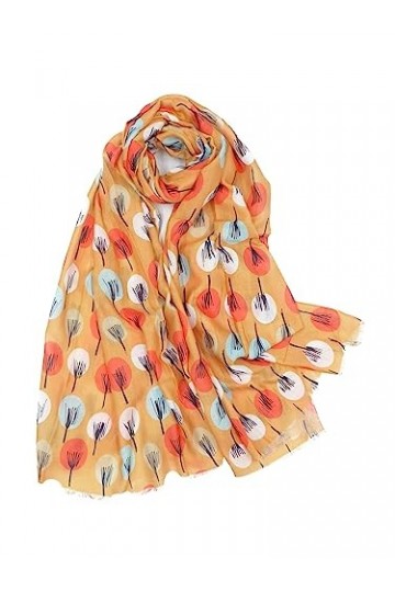 Claudia & Jason® Écharpe douce Motif arbre - Jaune - 35