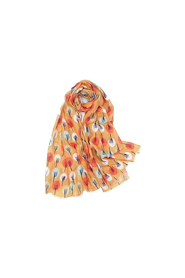 Claudia & Jason® Écharpe douce Motif arbre - Jaune - 35