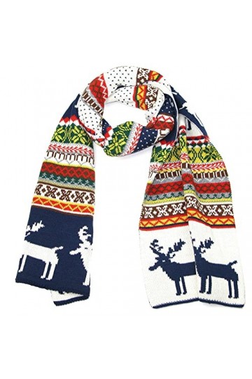 LOVARZI Foulard dhiver pour homme et femme Bleu Marin - Écharpes de Noël - beau cadeau de noel