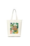 Lidxfeo Sac Tote Bag Ecologique Grand, Sacs de Courses pour Femme, Sac Cabas Toile en Coton, Sac en Tissu avec Fermeture Ecla
