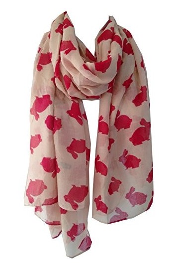 Glam-London Echarpe - Femme - rouge - Large