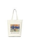 Lidxfeo Sac Tote Bag Ecologique Grand, Sacs de Courses pour Femme, Sac Cabas Toile en Coton, Sac en Tissu avec Fermeture Ecla