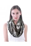Lina & Lily Écharpe Foulard Tube Imprimé Chien Carlin Gris Foncé 