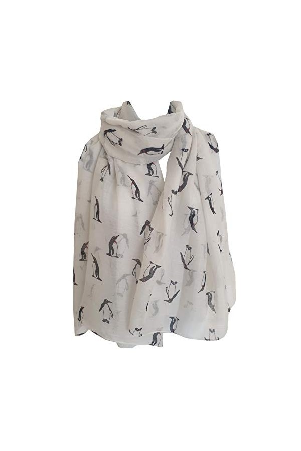 GlamLondon - Echarpe - Femme - blanc - Large