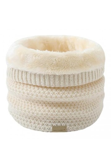 JFAN Écharpe Tricotée En Croix Douce Doublée Écharpe Chaude Coupe-vent Dhiver noir,Taille unique 