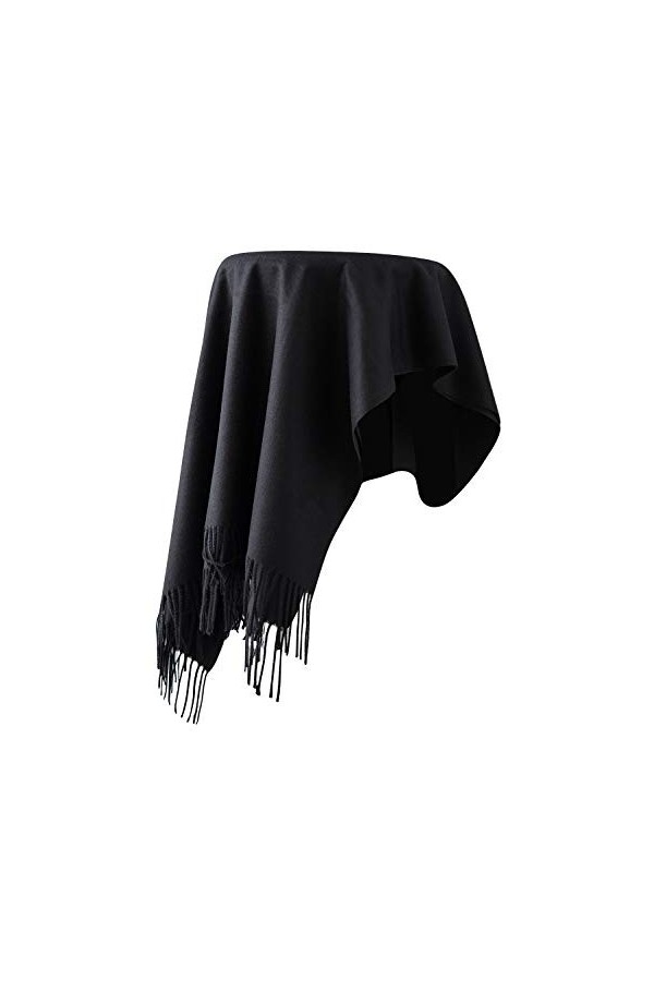 Dolamen Unisex Femme Echarpe Foulards avec des glands, Femme Léger et doux luxueux Vintage Hiver La Châles Etoles écharpe pou