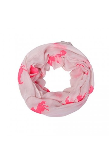 AnJuHoPa Echarpe, Chèche, Foulard en viscose respirante Adorable imprimé animalier pour Femmes et Filles Cheval Bleu Marine/R