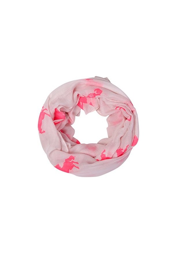 AnJuHoPa Echarpe, Chèche, Foulard en viscose respirante Adorable imprimé animalier pour Femmes et Filles Cheval Bleu Marine/R