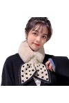DAISHIAO Cache-cou pour femme - Col en fausse fourrure - Écharpe croisée - Col dhiver chaud - Écharpe décorative pour femme