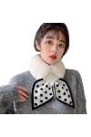 DAISHIAO Cache-cou pour femme - Col en fausse fourrure - Écharpe croisée - Col dhiver chaud - Écharpe décorative pour femme