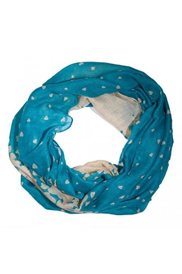 MANUMAR Écharpe tube pour femme | Foulard en différentes couleurs avec motifs cœurs comme accessoire parfait pour lautomne e