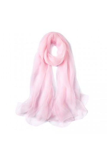 WZTP Foulards Femme Mousseline de soie étole pour Élégant Longue Écharpe de Plage Echarpes 180 * 120cm Rose