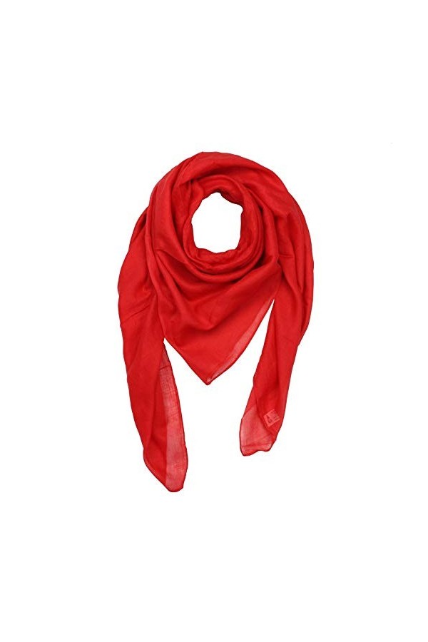 Freak Scene Echarpe en Coton - Brun - Tissu carré