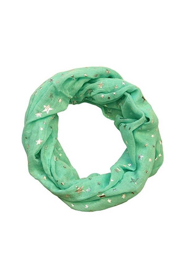 MANUMAR Écharpe tube pour femme | Foulard avec motif étoiles comme accessoire parfait pour lautomne et lhiver | Écharpe tub
