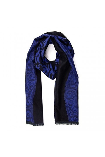 MANUMAR Écharpe unisexe | Foulard fin pour homme et femme avec motifs sobres comme accessoire parfait automne/hiver | Écharpe