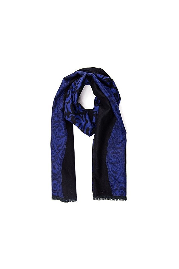 MANUMAR Écharpe unisexe | Foulard fin pour homme et femme avec motifs sobres comme accessoire parfait automne/hiver | Écharpe
