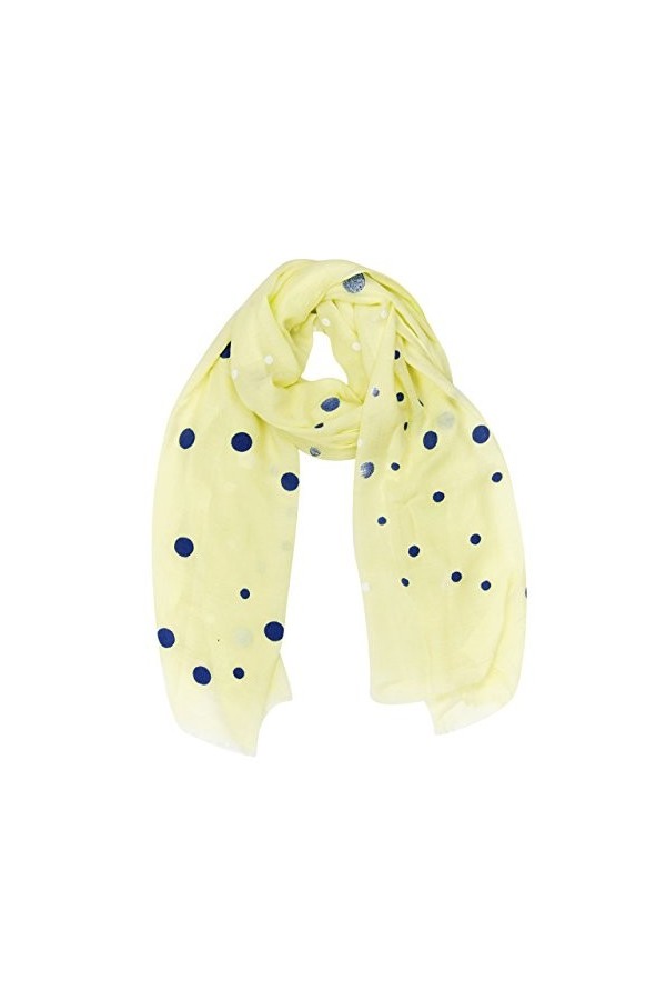MANUMAR Foulard pour femme en différentes couleurs avec motif à pois, parfait pour lautomne/hiver, accessoire classique, idé