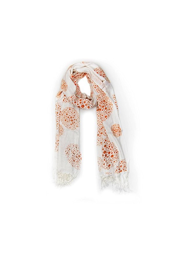 MANUMAR Foulard pour femme en différentes couleurs avec motif à pois, parfait pour lautomne/hiver, accessoire classique, idé