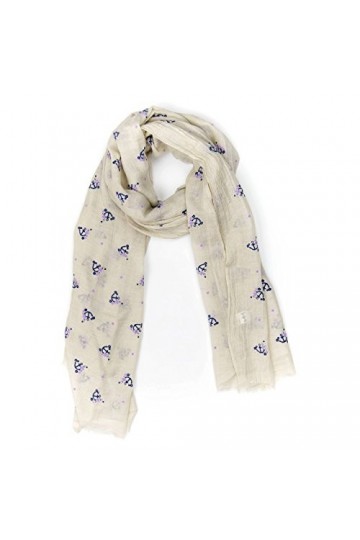 Écharpe avec motifs dancres maritimes de ManuMar - Écharpe pour femme pour le printemps et lété - - taille unique