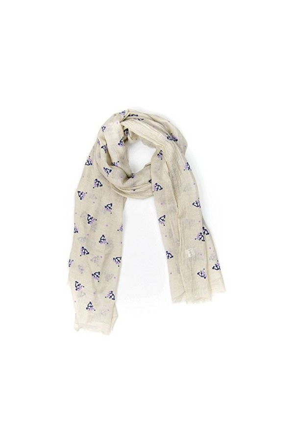 Écharpe avec motifs dancres maritimes de ManuMar - Écharpe pour femme pour le printemps et lété - - taille unique