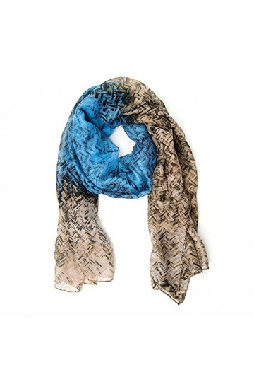 ManuMar écharpe / foulard doux avec dégradé arc-en-ciel pour femme - accessoire élégant Cadeau de Noël pour femme / amie. - v