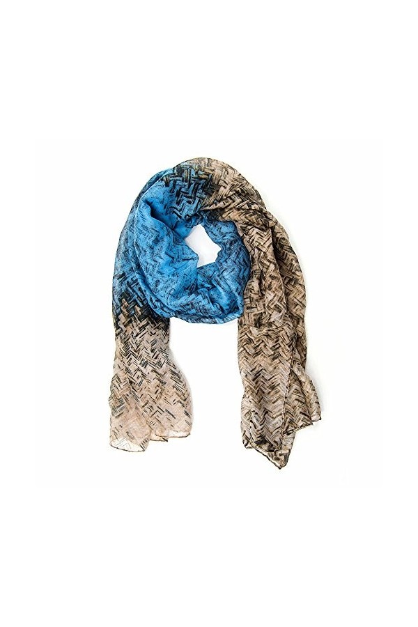 ManuMar écharpe / foulard doux avec dégradé arc-en-ciel pour femme - accessoire élégant Cadeau de Noël pour femme / amie. - v