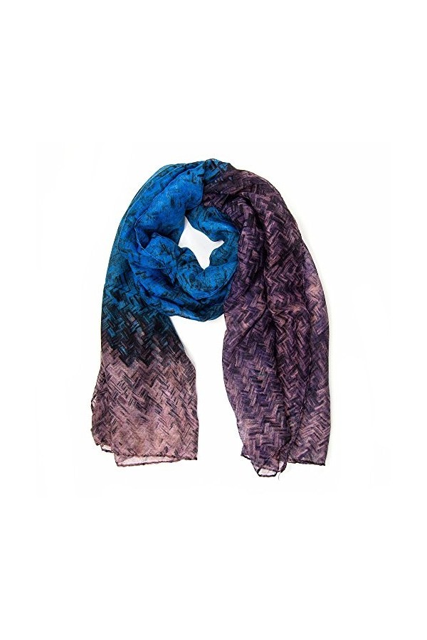 ManuMar écharpe / foulard doux avec dégradé arc-en-ciel pour femme - accessoire élégant Cadeau de Noël pour femme / amie. - v