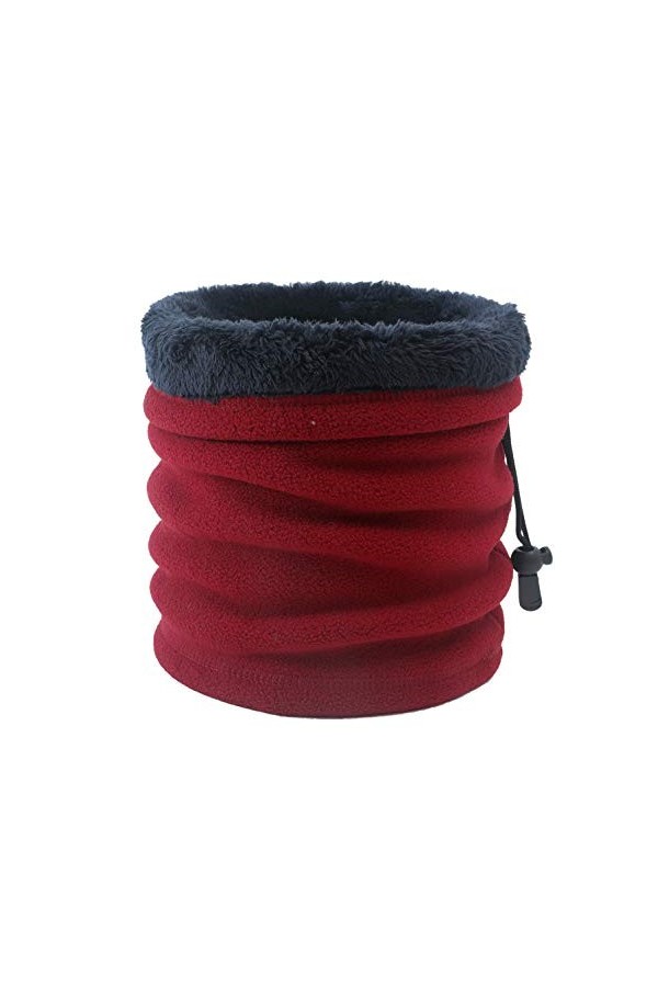 DURINM Polaire Neck Warmer Cache-Cou Unisex Hiver Écharpe Tricot Chaud Snood Femme Foulard Cache-cou Outdoor Pour Cycliste Mo