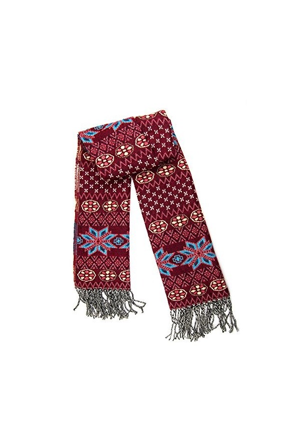 MANUMAR Écharpe unisexe | Foulard fin pour homme et femme avec motifs simples comme accessoire parfait pour lautomne/hiver |