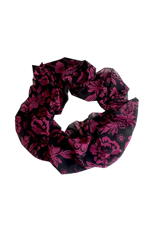 Taschentrend FioreLoop Écharpe tube pour lautomne et lhiver avec motif floral 100 x 88 cm - Jaune - Taille Unique