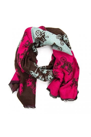 MANUMAR Écharpe unisexe | Foulard fin pour homme et femme avec motifs simples comme accessoire parfait pour lautomne/hiver |