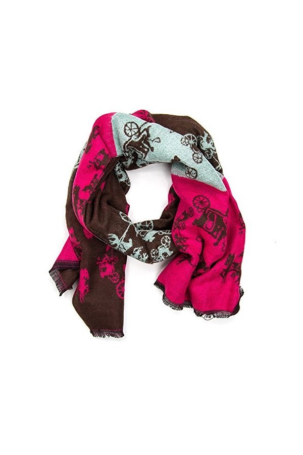 MANUMAR Écharpe unisexe | Foulard fin pour homme et femme avec motifs simples comme accessoire parfait pour lautomne/hiver |